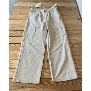 NWT $58.50 Bohme High Waist Corduroy Pants Size Large Women’s Beige